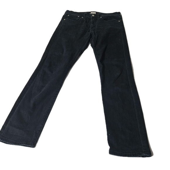 J Crew Jeans Mens 30x30 Blue 484 Straight Dark Wash Low Rise Stretch Denim - Picture 2 of 8